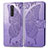 Funda de Cuero Cartera con Soporte Mariposa Carcasa para Sony Xperia 1 Purpura Claro
