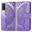 Funda de Cuero Cartera con Soporte Mariposa Carcasa para Vivo Y20 Purpura Claro