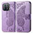 Funda de Cuero Cartera con Soporte Mariposa Carcasa para Xiaomi Mi 11 Pro 5G Purpura Claro