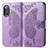 Funda de Cuero Cartera con Soporte Mariposa Carcasa para Xiaomi Poco F3 GT 5G Purpura Claro