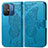 Funda de Cuero Cartera con Soporte Mariposa Carcasa para Xiaomi Redmi 12C 4G Azul
