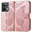 Funda de Cuero Cartera con Soporte Mariposa Carcasa para Xiaomi Redmi Note 13 5G Rosa