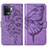 Funda de Cuero Cartera con Soporte Mariposa Carcasa Y01B para Oppo A94 4G Purpura Claro