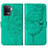 Funda de Cuero Cartera con Soporte Mariposa Carcasa Y01B para Oppo A94 4G Verde