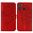 Funda de Cuero Cartera con Soporte Mariposa Carcasa Y01B para Samsung Galaxy A21 Rojo