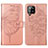 Funda de Cuero Cartera con Soporte Mariposa Carcasa Y01B para Samsung Galaxy A42 5G Oro Rosa