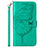 Funda de Cuero Cartera con Soporte Mariposa Carcasa Y01B para Samsung Galaxy M33 5G Verde