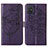 Funda de Cuero Cartera con Soporte Mariposa Carcasa Y01B para Samsung Galaxy M40S Morado