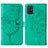 Funda de Cuero Cartera con Soporte Mariposa Carcasa Y01B para Samsung Galaxy M40S Verde