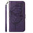 Funda de Cuero Cartera con Soporte Mariposa Carcasa Y01B para Samsung Galaxy M53 5G Morado