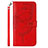 Funda de Cuero Cartera con Soporte Mariposa Carcasa Y01B para Samsung Galaxy M53 5G Rojo