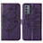 Funda de Cuero Cartera con Soporte Mariposa Carcasa Y01B para Samsung Galaxy Quantum2 5G Morado