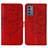 Funda de Cuero Cartera con Soporte Mariposa Carcasa Y01B para Samsung Galaxy Quantum2 5G Rojo