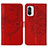 Funda de Cuero Cartera con Soporte Mariposa Carcasa Y01B para Xiaomi Mi 11X 5G Rojo