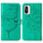 Funda de Cuero Cartera con Soporte Mariposa Carcasa Y01B para Xiaomi Mi 11X 5G Verde