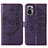 Funda de Cuero Cartera con Soporte Mariposa Carcasa Y01B para Xiaomi Redmi Note 10 4G Morado