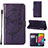 Funda de Cuero Cartera con Soporte Mariposa Carcasa Y02B para Samsung Galaxy M53 5G Morado