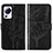 Funda de Cuero Cartera con Soporte Mariposa Carcasa YB1 para Xiaomi Mi 13 Lite 5G Negro
