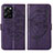 Funda de Cuero Cartera con Soporte Mariposa Carcasa YB1 para Xiaomi Poco X5 Pro 5G Morado