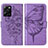 Funda de Cuero Cartera con Soporte Mariposa Carcasa YB1 para Xiaomi Poco X5 Pro 5G Purpura Claro