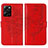 Funda de Cuero Cartera con Soporte Mariposa Carcasa YB1 para Xiaomi Poco X5 Pro 5G Rojo