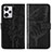 Funda de Cuero Cartera con Soporte Mariposa Carcasa YB1 para Xiaomi Redmi Note 12 Pro+ Plus 5G Negro