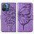 Funda de Cuero Cartera con Soporte Mariposa Carcasa YB2 para Xiaomi Poco C55 Purpura Claro