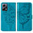 Funda de Cuero Cartera con Soporte Mariposa Carcasa YB2 para Xiaomi Redmi Note 12 5G Azul