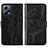 Funda de Cuero Cartera con Soporte Mariposa Carcasa YB2 para Xiaomi Redmi Note 12 5G Negro
