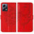 Funda de Cuero Cartera con Soporte Mariposa Carcasa YB2 para Xiaomi Redmi Note 12 5G Rojo