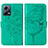 Funda de Cuero Cartera con Soporte Mariposa Carcasa YB2 para Xiaomi Redmi Note 12 5G Verde
