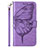 Funda de Cuero Cartera con Soporte Mariposa Carcasa YB2 para Xiaomi Redmi Note 12 Explorer Purpura Claro