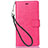 Funda de Cuero Cartera con Soporte para Nokia 3.1 Plus Rosa Roja