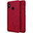 Funda de Cuero Cartera con Soporte para Xiaomi Mi 8 Rojo
