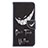Funda de Cuero Cartera con Soporte Patron de Moda Carcasa B01F para Samsung Galaxy A70 Negro
