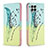 Funda de Cuero Cartera con Soporte Patron de Moda Carcasa B01F para Samsung Galaxy M33 5G Menta Verde