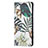 Funda de Cuero Cartera con Soporte Patron de Moda Carcasa B01F para Samsung Galaxy S21 Ultra 5G Menta Verde