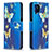 Funda de Cuero Cartera con Soporte Patron de Moda Carcasa B03F para Samsung Galaxy M12 Azul Cielo
