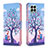 Funda de Cuero Cartera con Soporte Patron de Moda Carcasa B03F para Samsung Galaxy M33 5G Purpura Claro