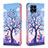 Funda de Cuero Cartera con Soporte Patron de Moda Carcasa B03F para Samsung Galaxy M53 5G Purpura Claro