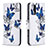 Funda de Cuero Cartera con Soporte Patron de Moda Carcasa B03F para Samsung Galaxy Note 20 5G Azul