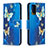 Funda de Cuero Cartera con Soporte Patron de Moda Carcasa B03F para Samsung Galaxy Note 20 5G Azul Cielo