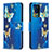 Funda de Cuero Cartera con Soporte Patron de Moda Carcasa B03F para Samsung Galaxy Note 20 Ultra 5G Azul Cielo