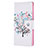 Funda de Cuero Cartera con Soporte Patron de Moda Carcasa B04F para Samsung Galaxy S21 Ultra 5G Blanco