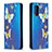 Funda de Cuero Cartera con Soporte Patron de Moda Carcasa B05F para Xiaomi Poco M3 Azul