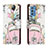 Funda de Cuero Cartera con Soporte Patron de Moda Carcasa H02X para Samsung Galaxy M52 5G Rosa