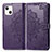Funda de Cuero Cartera con Soporte Patron de Moda Carcasa H05 para Apple iPhone 13 Mini Morado