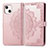Funda de Cuero Cartera con Soporte Patron de Moda Carcasa H05 para Apple iPhone 13 Mini Oro Rosa