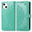 Funda de Cuero Cartera con Soporte Patron de Moda Carcasa H05 para Apple iPhone 13 Mini Verde