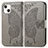 Funda de Cuero Cartera con Soporte Patron de Moda Carcasa H07 para Apple iPhone 13 Mini Gris